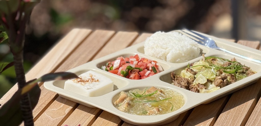 Tray of Hawaiian Food Fridays
